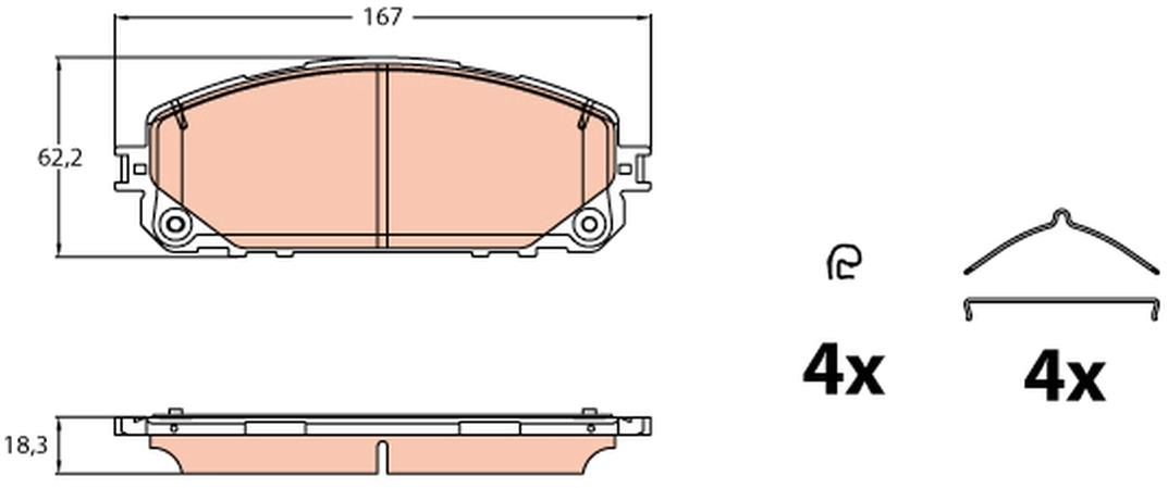 TRW Brzdové doštičky GDB2142