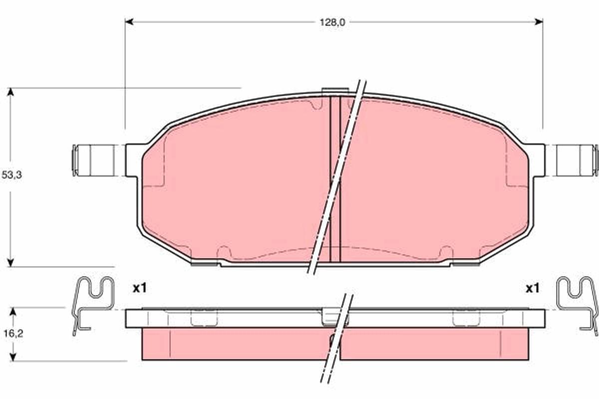 TRW Brzdové doštičky GDB3153