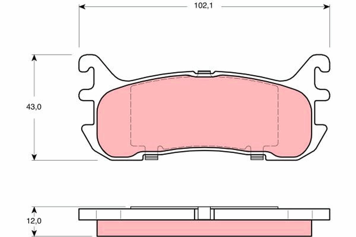 TRW Brzdové doštičky GDB3319
