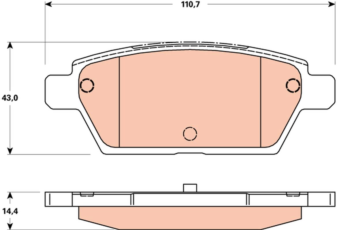 TRW Brzdové doštičky GDB3517