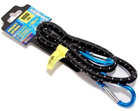 Compass - Pružný upínač, 10 mm, karabína 1x100 cm
