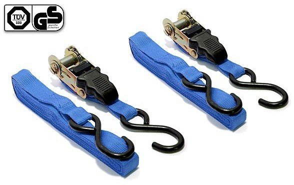 COMPASS - Popruh s račňou a hákmi, 2 ks, 125 daN 24 mm × 4,50 m,TÜV