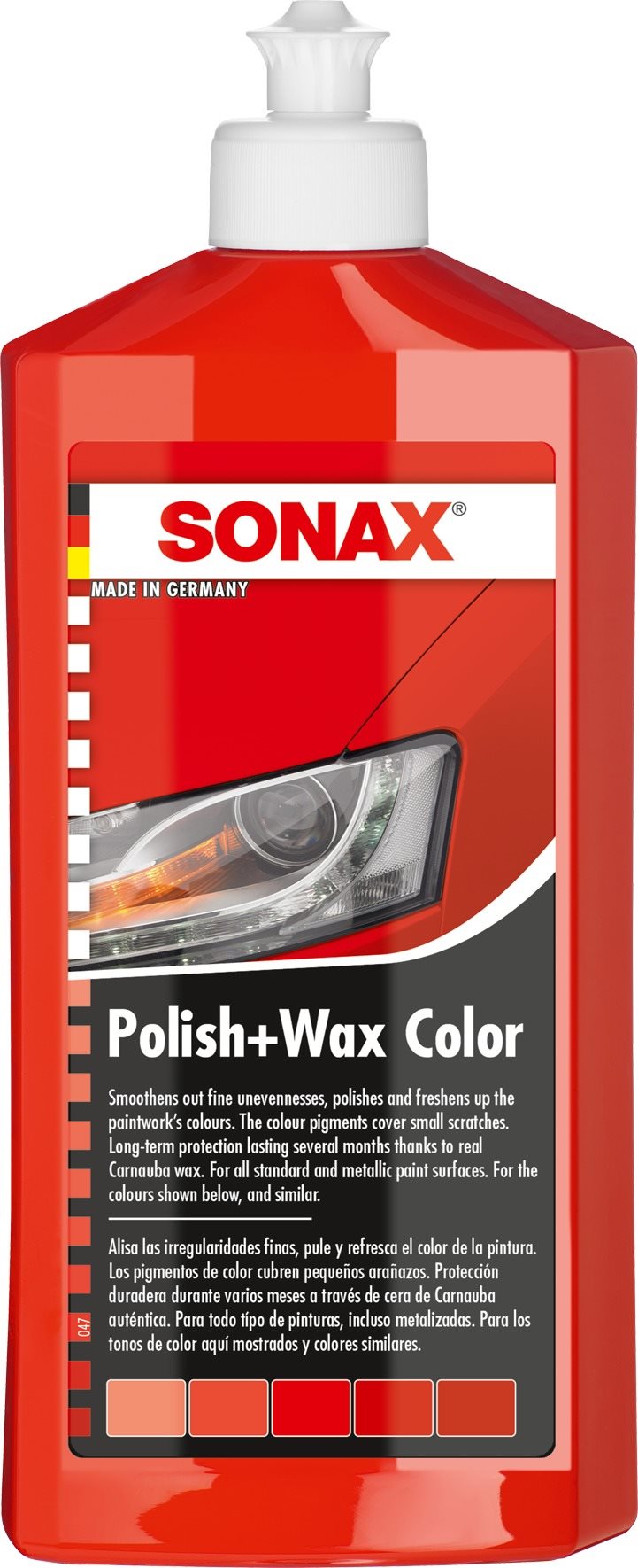 SONAX Polish & Wax COLOR červená, 500 ml