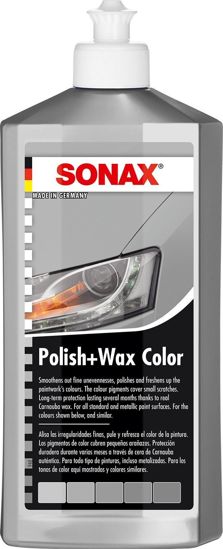 SONAX Polish & Wax COLOR, strieborno-sivá, 500 ml
