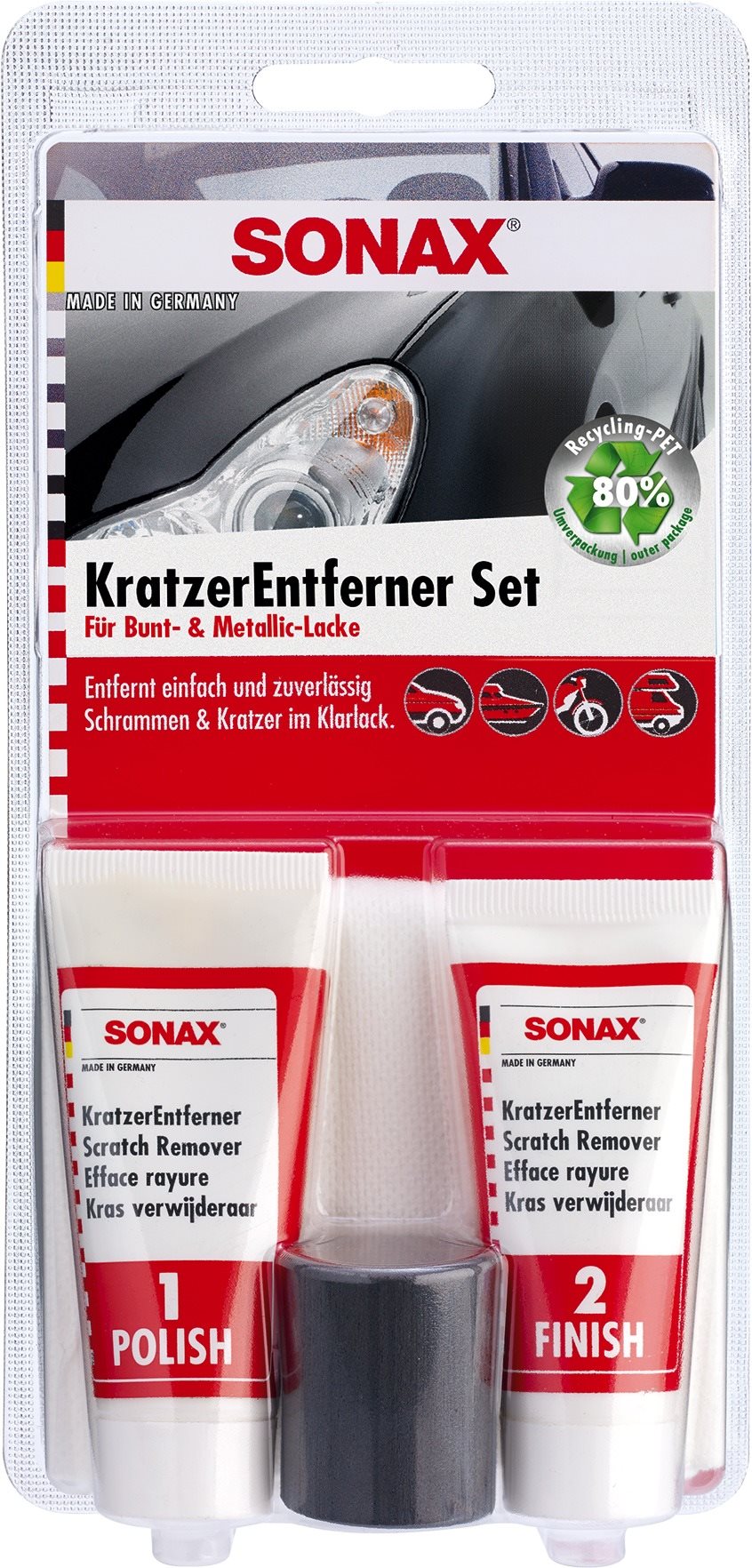 SONAX - Súprava na odstraňovanie rýh z laku, 2 × 25 ml