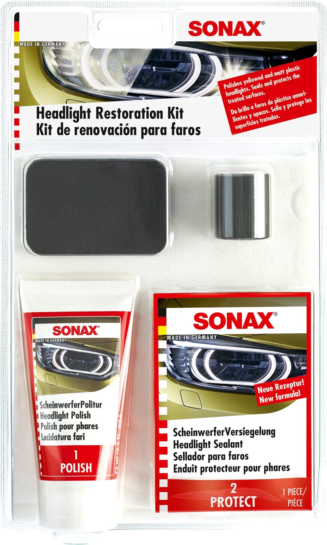 SONAX - Súprava na renováciu svetlometov, 75 ml