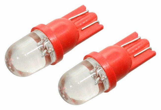 COMPASS 1 LED 12 V T10 červená 2 ks