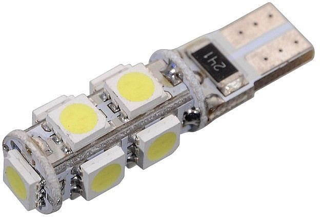 Compass Žiarovka 9 SMD LED 12 V T10 s rezistorom CAN-BUS ready biela