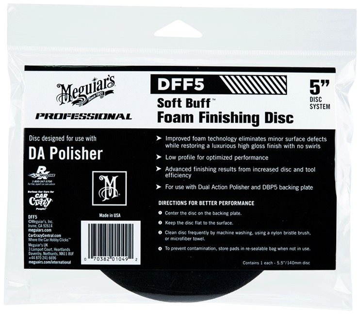 MEGUIAR'S DFF5 Soft Buff Foam Finishing Disc 5"