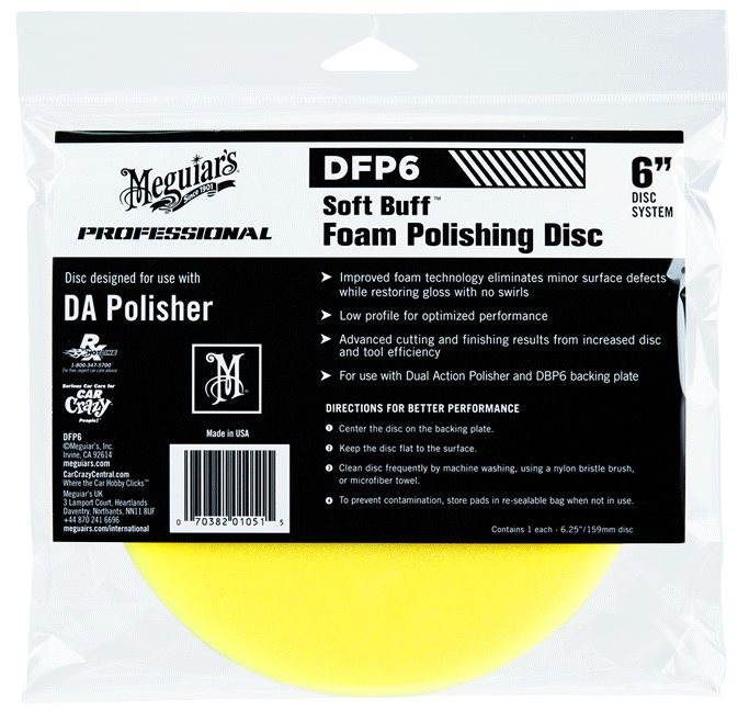 Meguiar's DFP6 Soft Buff Foam Polishing Disc 6"