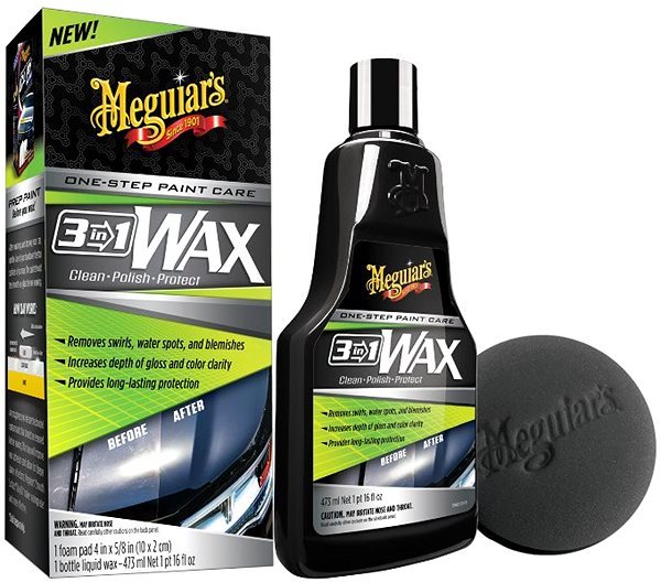Meguiar's 3-in-1 Wax – leštidlo s voskom 3 v 1, 473 ml