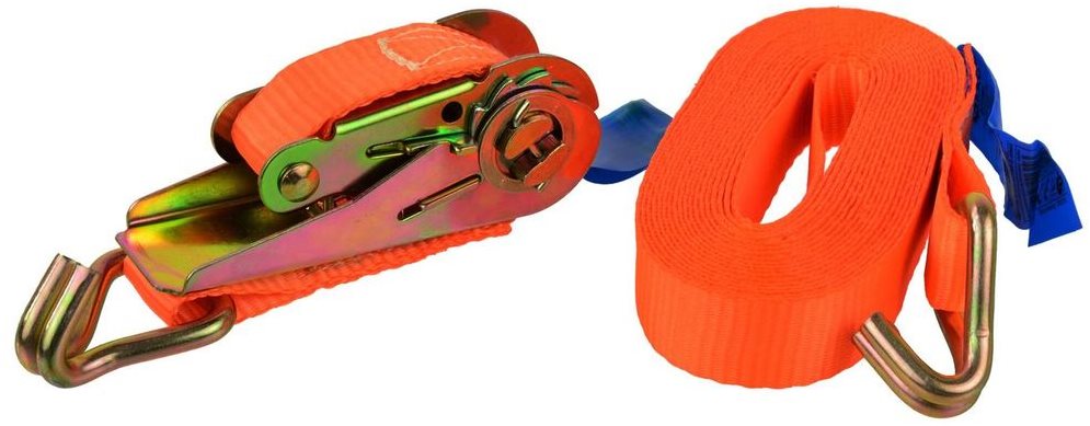 Popruh upínací s ERGO račnou a hákom, 5 m/1 t/25 mm