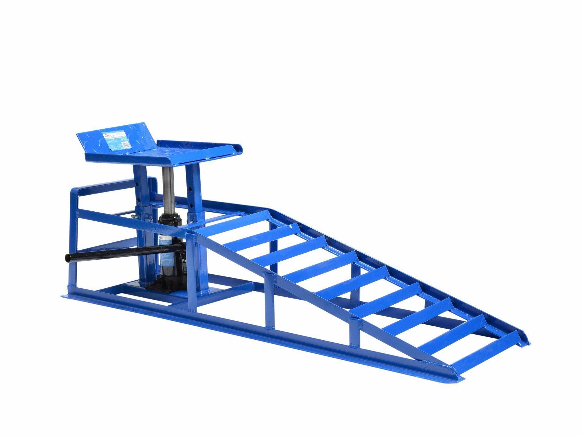 GEKO Nájazdová rampa s hydraulickým zdvihákom 2 t, 1 ks