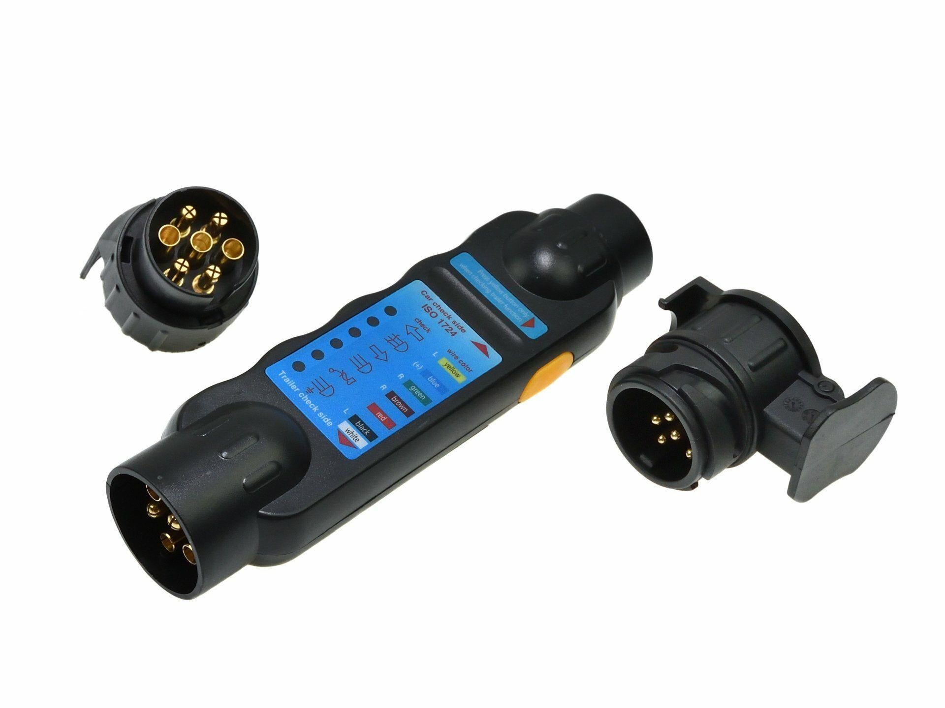 Geko tester zásuviek a zástrčky nákladného prívesu + adaptéry 13/7 7/13