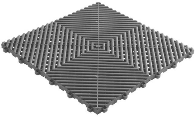 Swisstrax dlaždica modulárnej podlahy typu Ribtrax Pro 40 × 40 cm farba Pearl Grey sivá