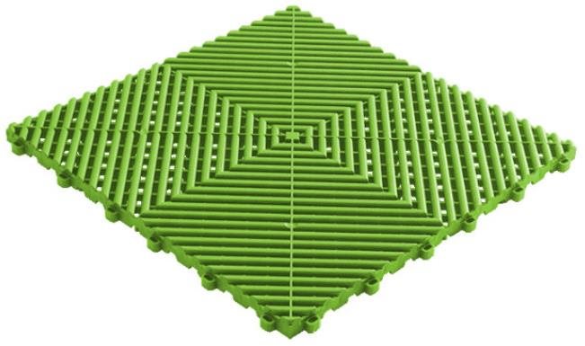 Swisstrax dlaždica modulárnej podlahy typu Ribtrax Pro 40 × 40 cm farba Techno Green zelená
