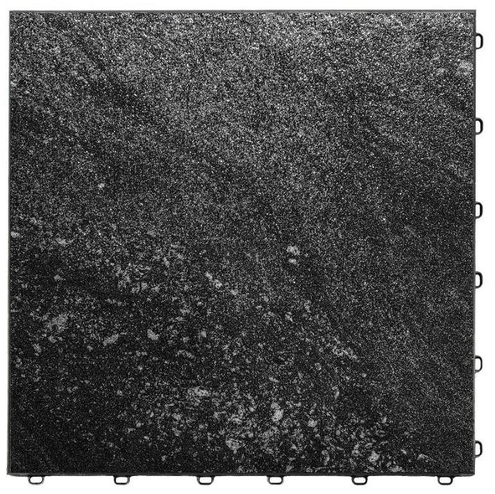 Swisstrax dlaždica modulárnej podlahy typu Vinyltrax Pro 40 × 40 cm farba čierny mramor (Black Marble)