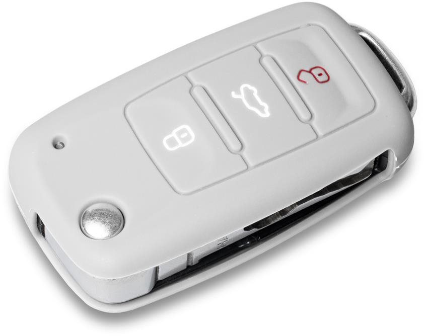 Escape6 ochranné silikónové puzdro na kľúč pre VW/Seat/Škoda s vystreľovacím kľúčom farba svetlo sivá
