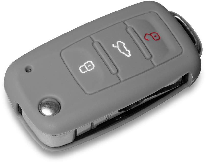 Escape6 ochranné silikónové puzdro na kľúč pre VW/Seat/Škoda s vystreľovacím kľúčom farba tmavo sivá