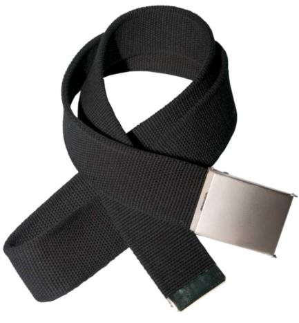 ACI čierny látkový opasok s kovovou prackou 135 cm