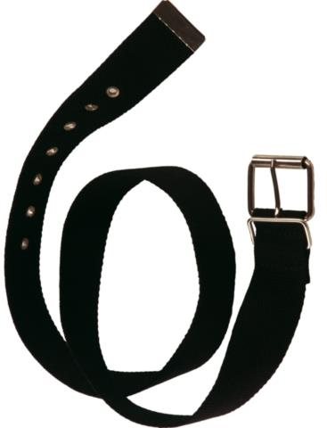 ACI čierny látkový opasok s kovovou prackou a tŕňom 135 cm