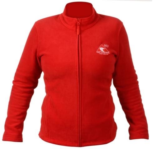 ACI mikina červená fleece na zips dámska 285 g, veľ. L