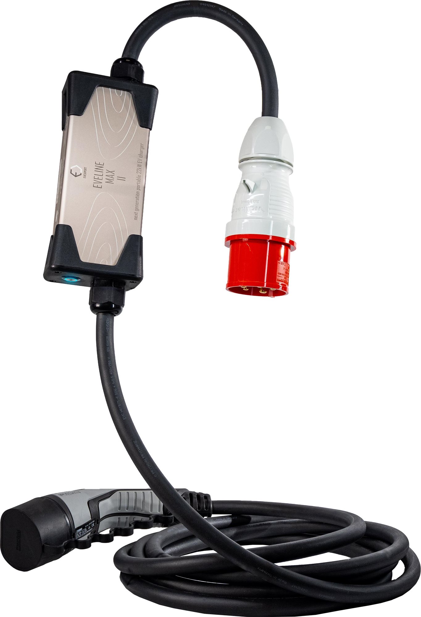 Ev Expert súprava Eveline Max II, 22 Kw, 7 m, s káblom, prenosná, TYP 2