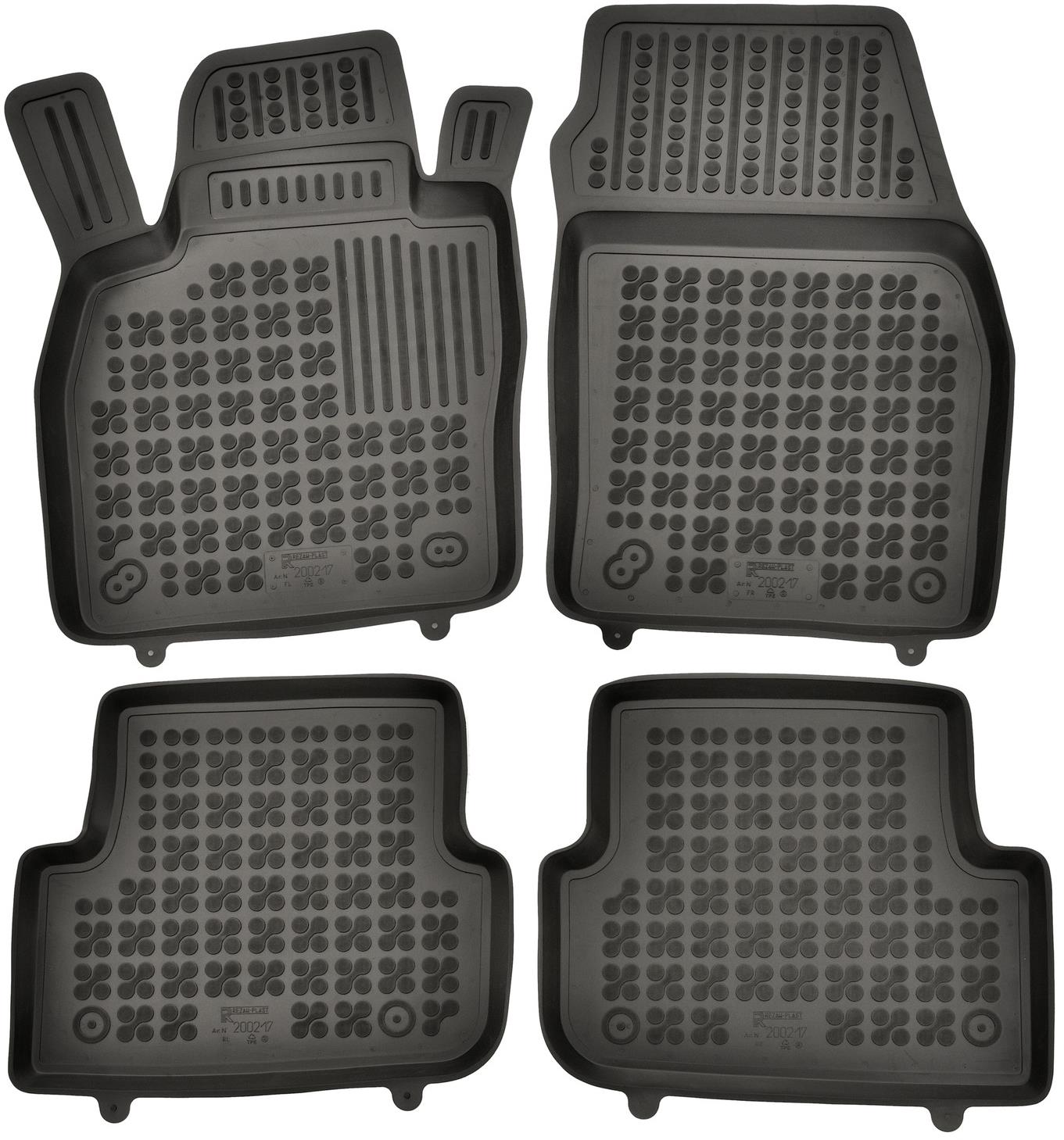 Rezaw-Plast gumové koberčeky čierne s vyšším okrajom Škoda Fabia 9/21- sada 4 ks