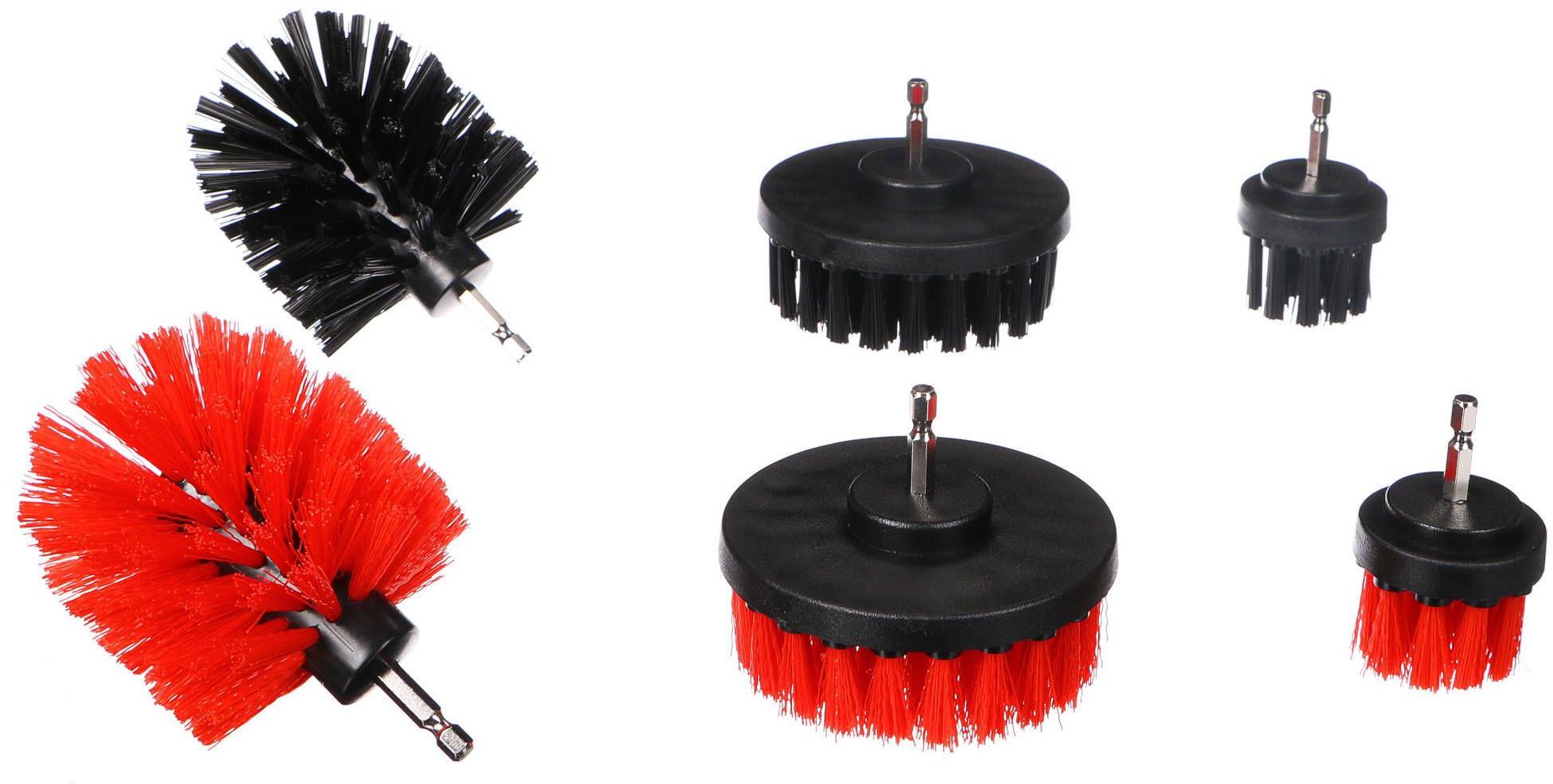 Sixtol Car Detailing Drill Brush 6, súprava kief 6 ks