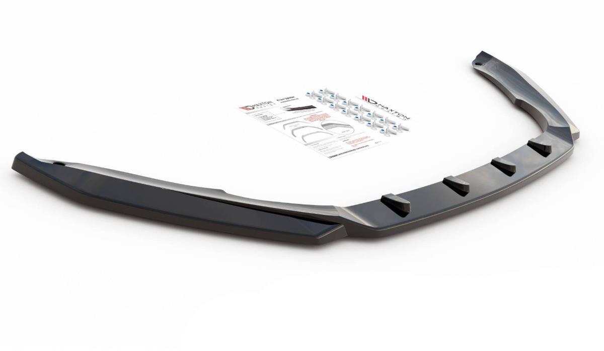 Maxton Design spoiler pod predný nárazník ver. 3 pre Škoda Octavia RS Facelift Mk3, čierny lesklý plast