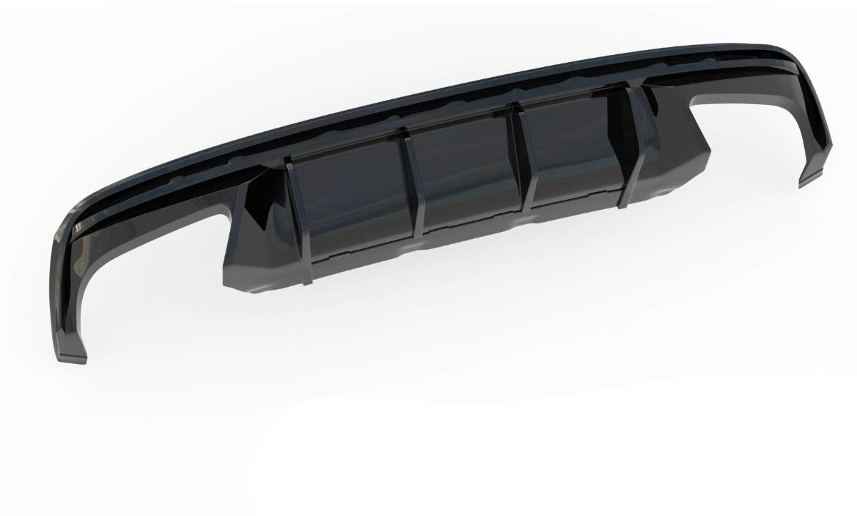 Maxton Design vložka zadného nárazníka pre Škoda Octavia RS Mk4, čierny lesklý plast ABS