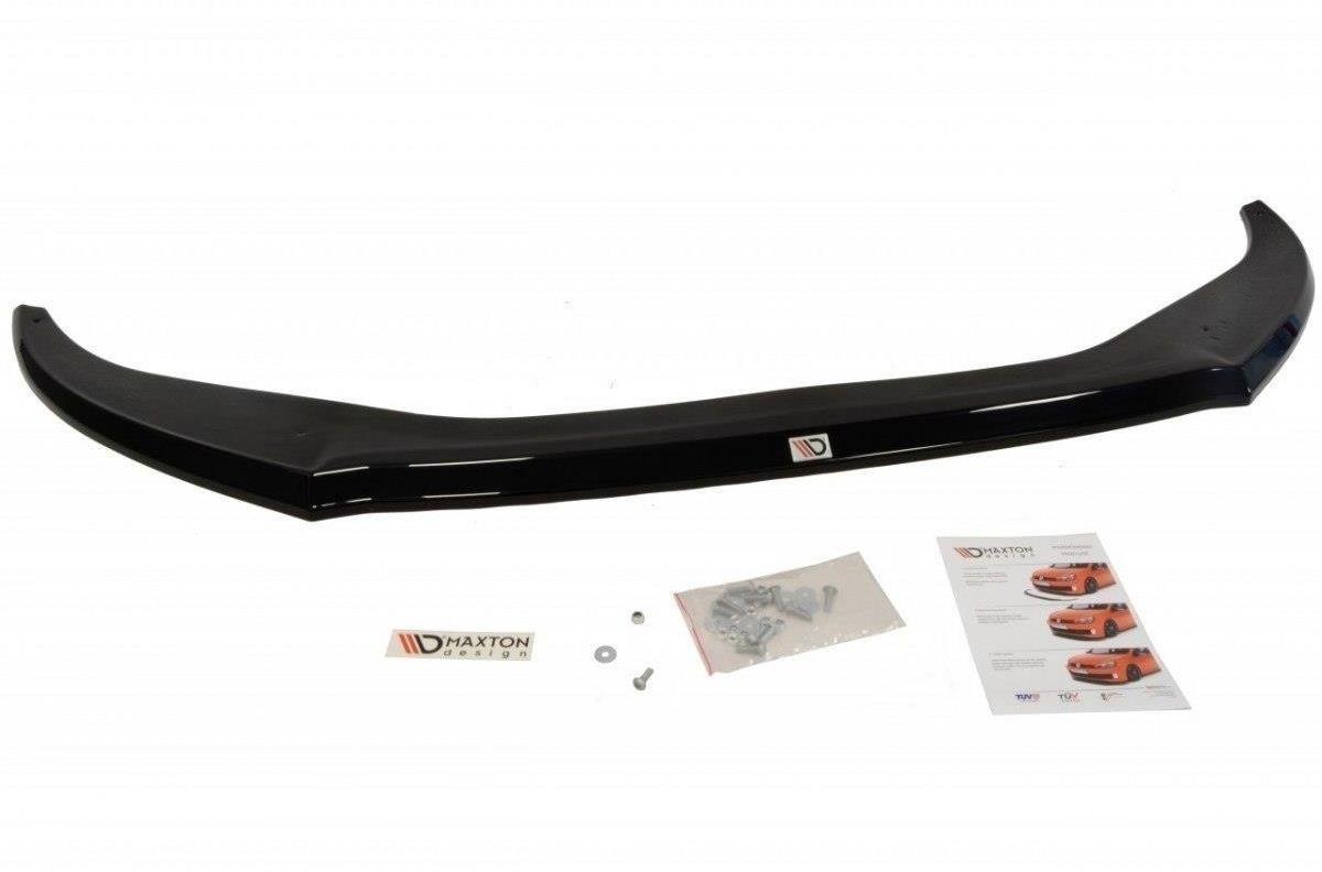 Maxton Design spoiler pod predný nárazník ver.2 na Audi A6 C7 S-Line, S6 C7, čierny lesklý plast ABS
