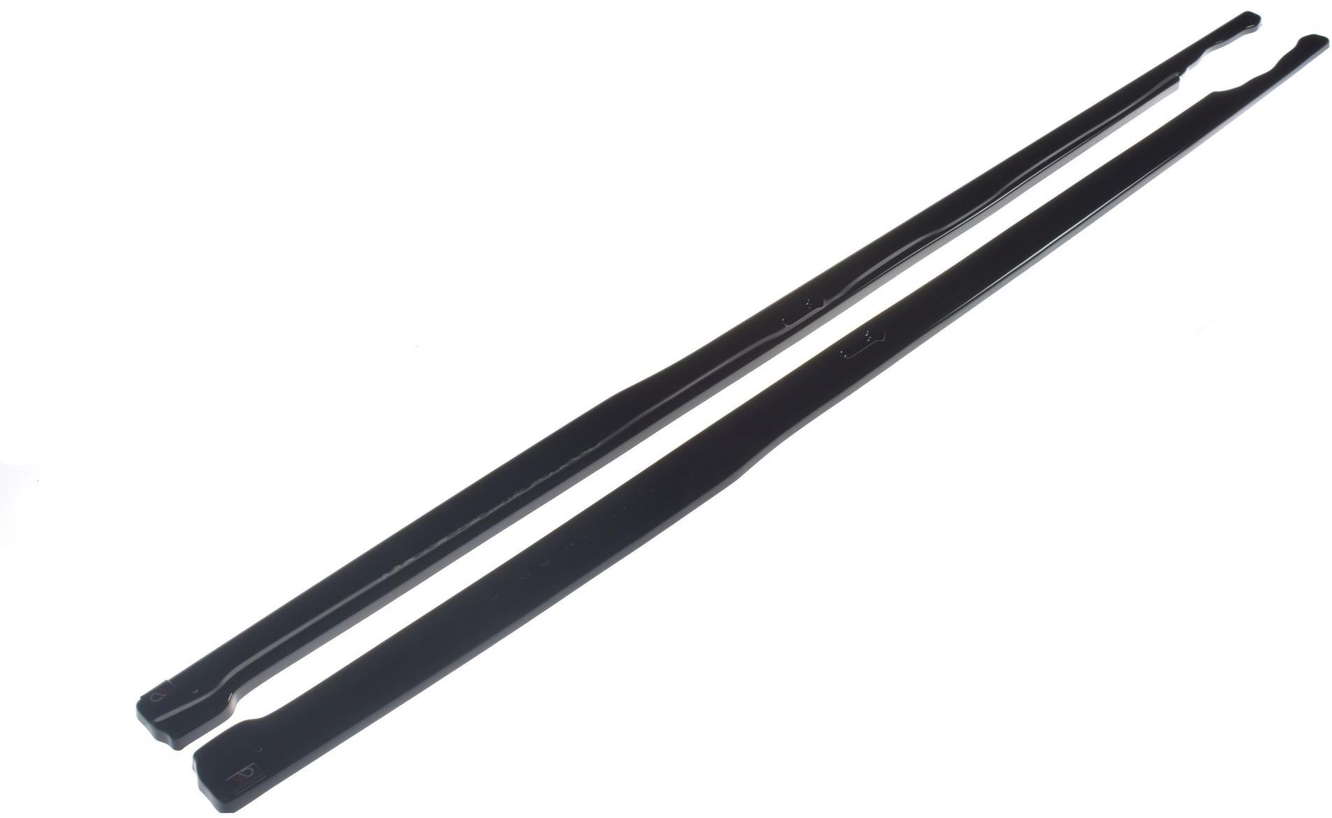 Maxton Design difúzory pod bočné prahy pre Volkswagen Passat Mk8 (B8) R-Line, čierny lesklý plast ABS