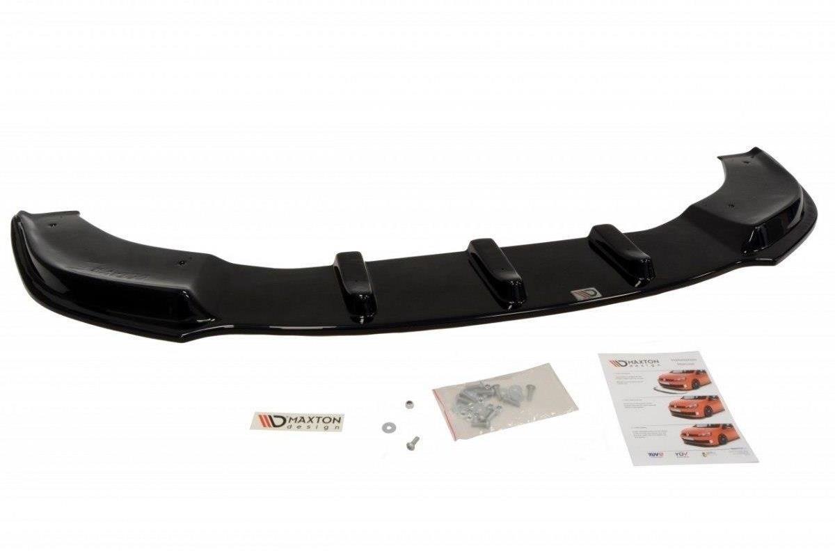 Maxton Design spoiler pod predný nárazník na Škoda Octavia Mk2, čierny lesklý plast ABS