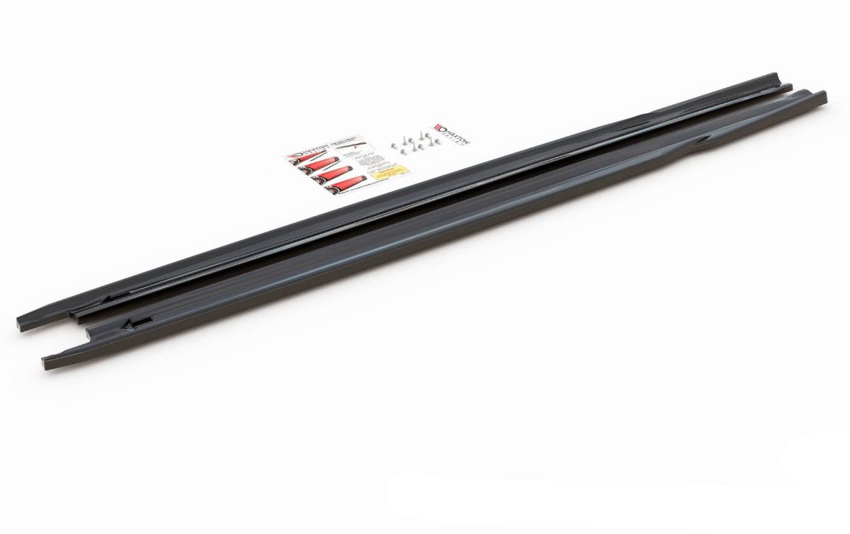 Maxton Design difúzory pod bočné prahy ver. 1 pre Škoda Octavia RS Mk4, čierny lesklý plast ABS