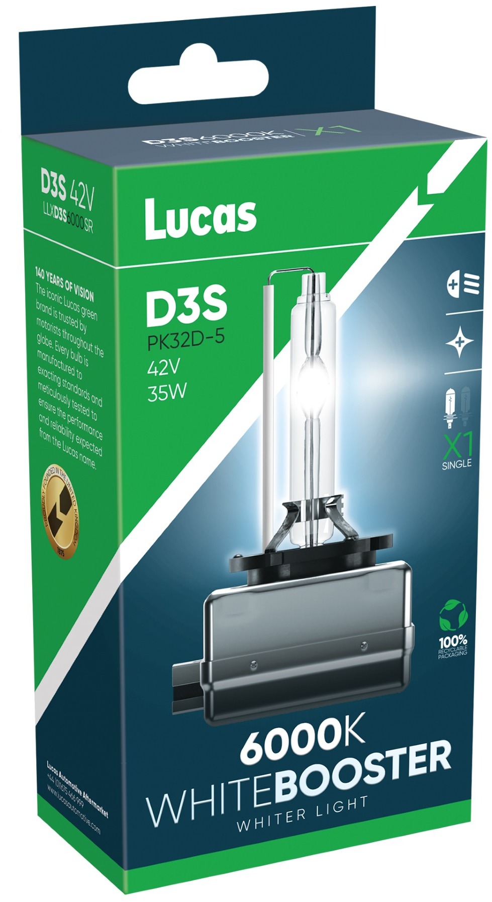 Lucas Lightbooster Blue D3S 35 W 6000 K