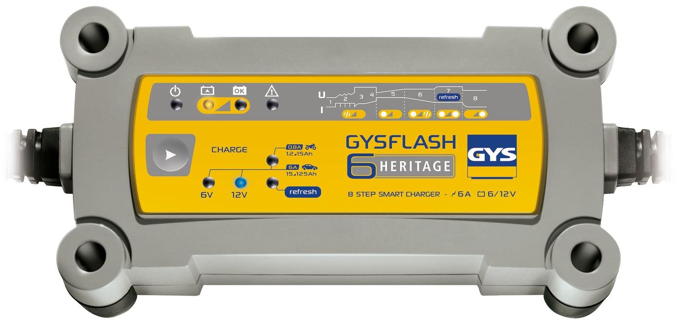 GYS Gysflash 6A HERITAGE, 6/12 V, 1,2 – 125 Ah, 6 A