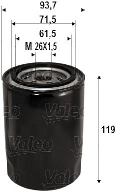 VALEO Olejový filter 586090