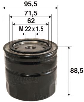 VALEO Olejový filter 586097