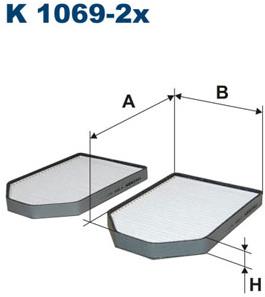FILTRON Filter, vzduch v interiéri K 1069-2x
