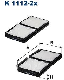 FILTRON Filter, vzduch v interiéri K 1112-2x
