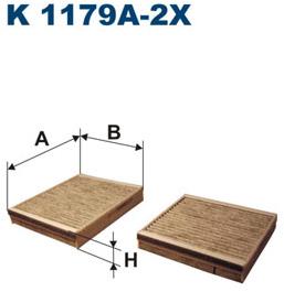 FILTRON Filter, vzduch v interiéri K 1179A-2x