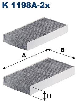 FILTRON Filter, vzduch v interiéri K 1198A-2x
