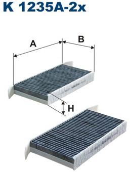 FILTRON Filter, vzduch v interiéri K 1235A-2x