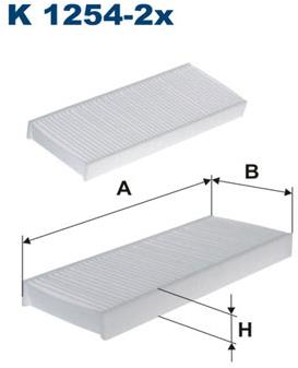 FILTRON Filter, vzduch v interiéri K 1254-2x