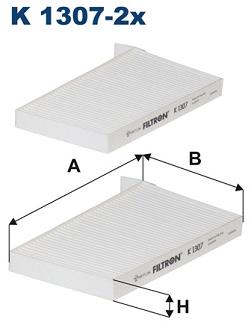FILTRON Filter, vzduch v interiéri K 1307-2x