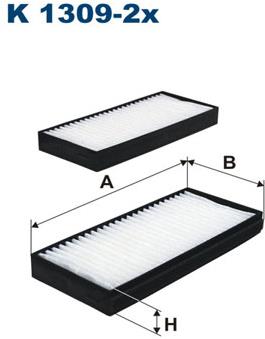 FILTRON Filter, vzduch v interiéri K 1309-2x