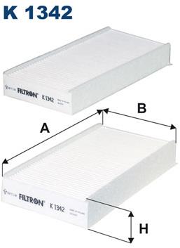 FILTRON Filter, vzduch v interiéri K 1342-2x