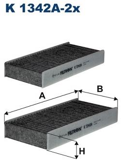 FILTRON Filter, vzduch v interiéri K 1342A-2x