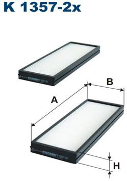 FILTRON Filter, vzduch v interiéri K 1357-2x